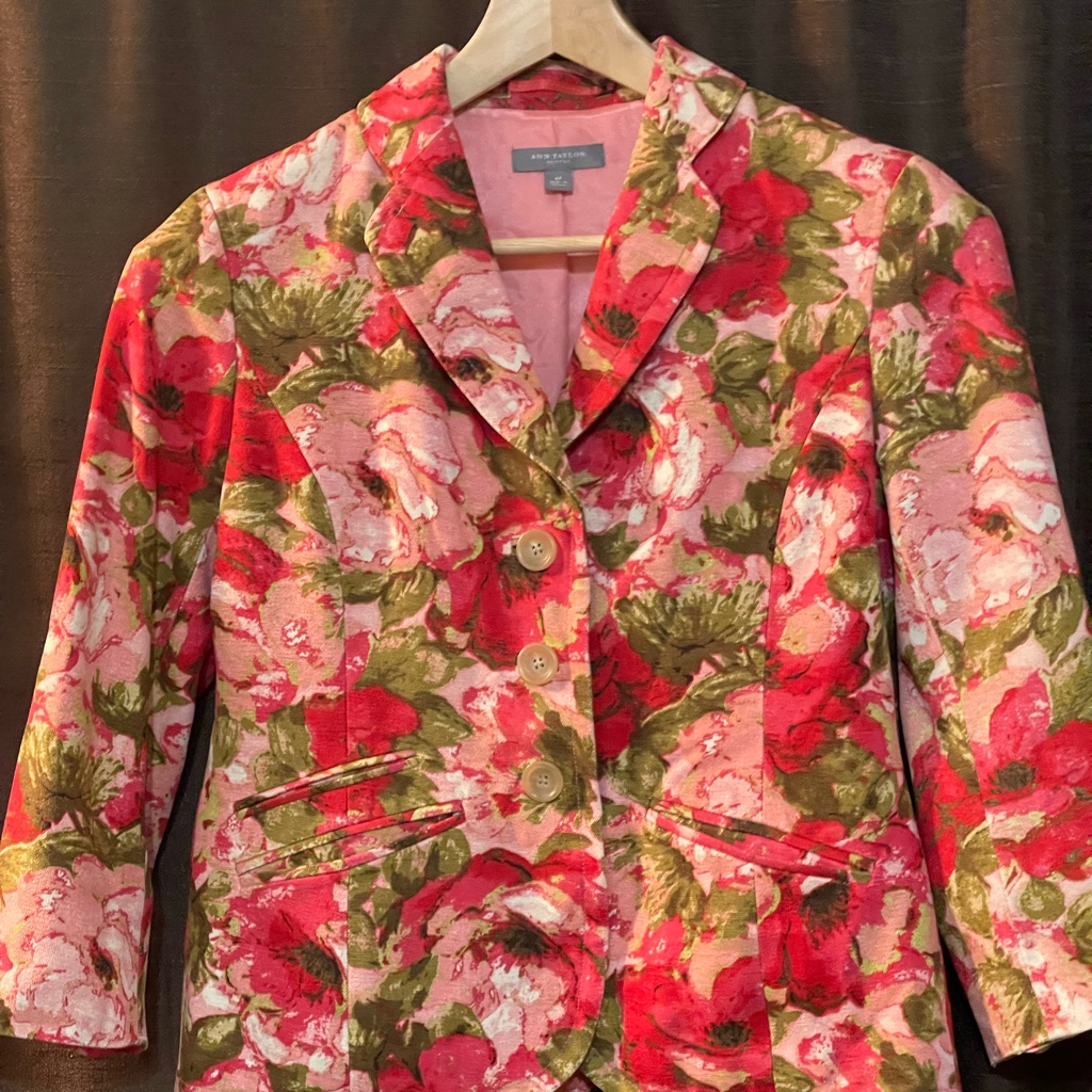 Ann Taylor Petites, Size 6, Floral Blazer